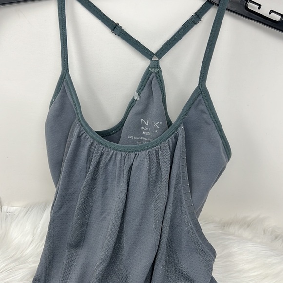 NUX Grey Active Tank Top & Bra Women’s Size Medium - Picture 1 of 6